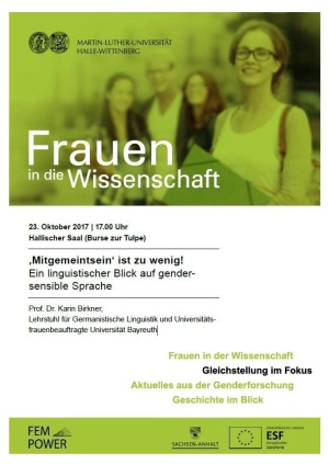 Frauen in der Wissenschaft_Vortrag gendersensible Sprache